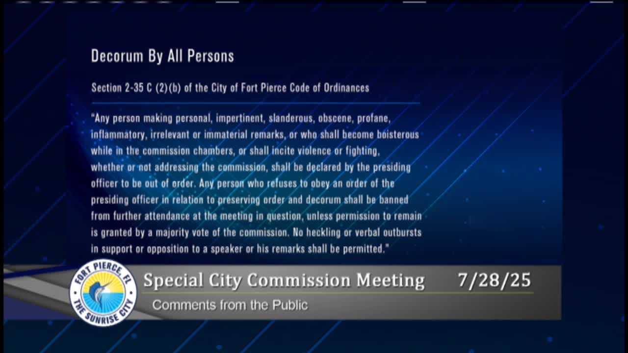 Fort Pierce Resident Questions District 1 Tax Funding for Unrepresented Campaigns