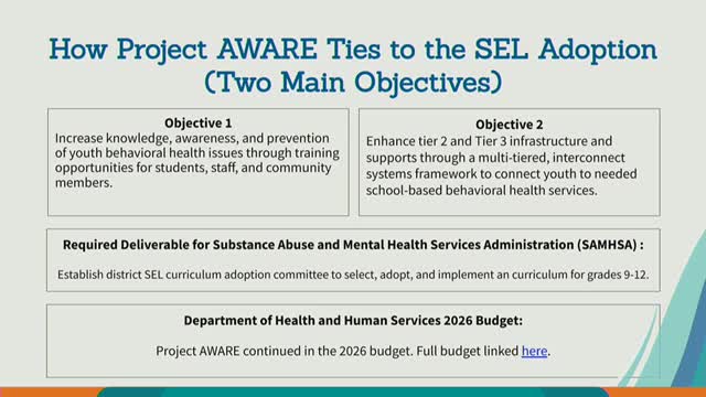 Vancouver School District implements mental health initiatives through AWARE grant funding