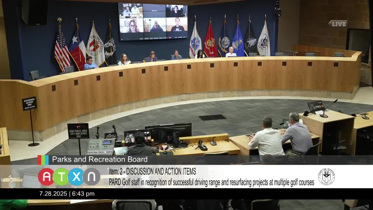 Austin Parks Board Endorses Golf ATX Stewardship and Plans Walnut Interceptor Project