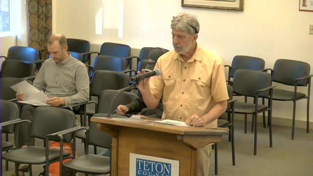 Tim Young Advocates for Teton Pass Trail Funding at Teton County Meeting