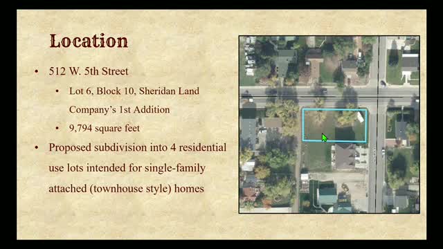 Commission Discusses Access and Building Plans for New Townhomes on Fifth Street