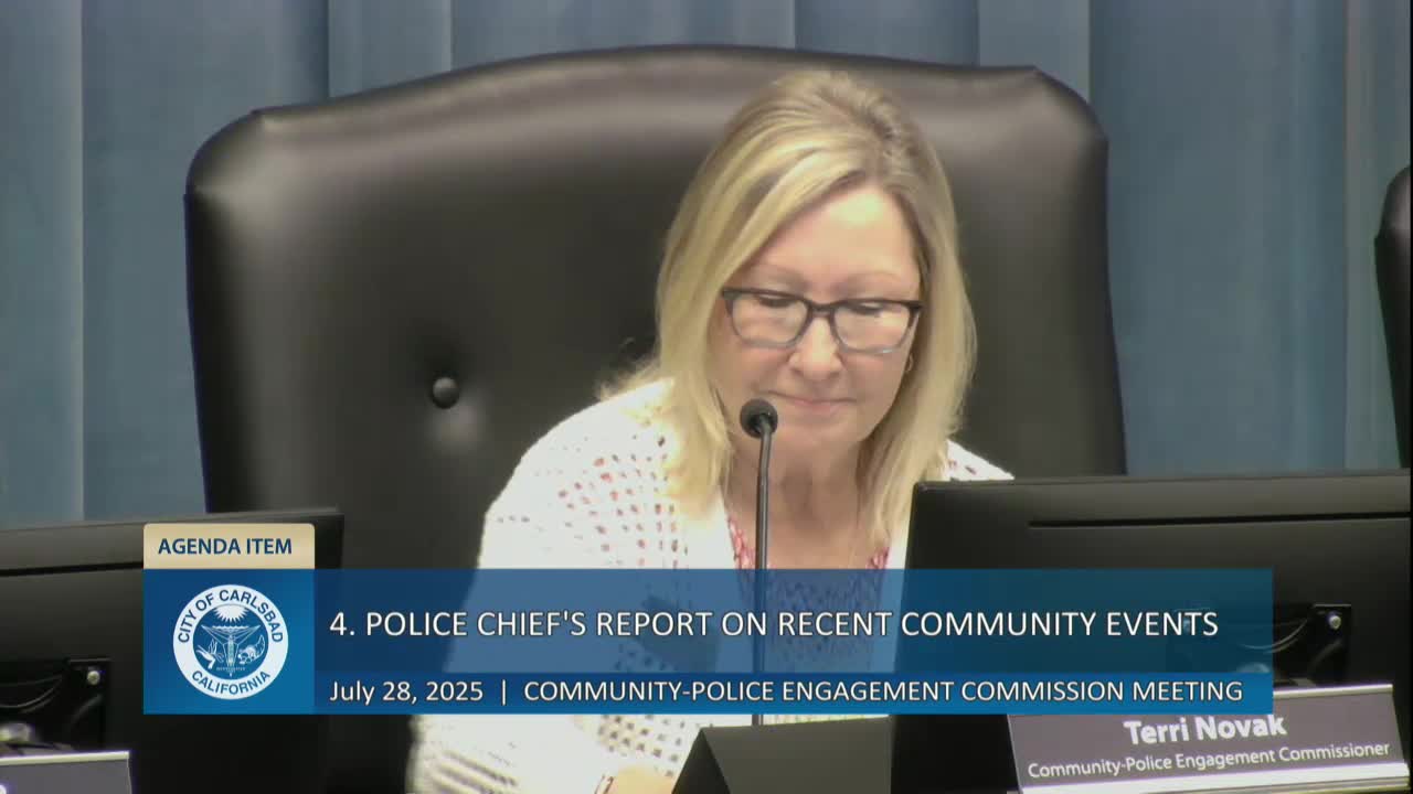 Commissioner Frazee Commends Police for New Online Complaint Form and Suggests Homeless Ordinance Update