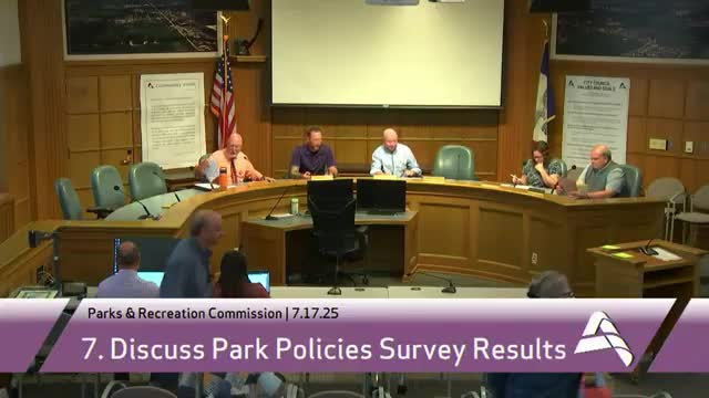 Survey shows strong park use, mixed opinions on e-devices; commission flags signage, etiquette, leash rules for follow-up