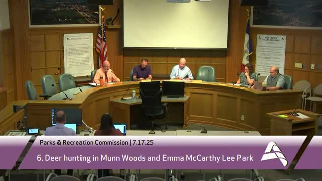 Parks commission directs staff to survey neighbors, vet professional options for Mun Woods, Emma McCarthy Lee deer control
