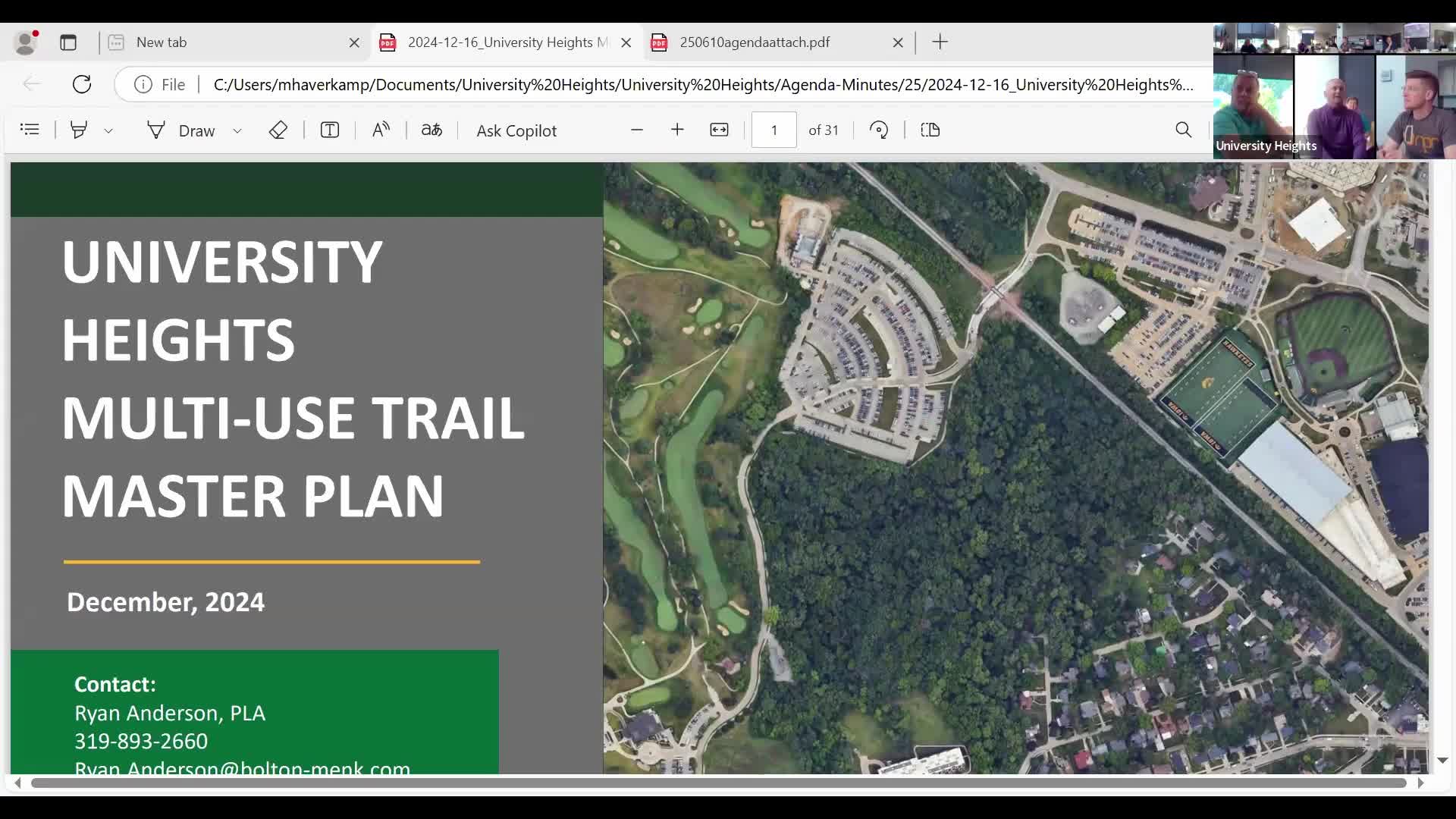 University Heights Plans Multi-Use Trail Development with Bolton and Mead Design Firm