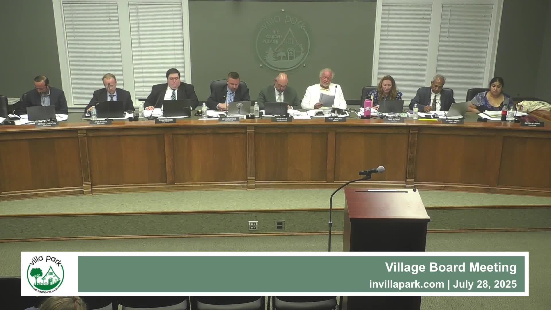 Villa Park Council Appoints New Community Recreation and Growth Commission Members