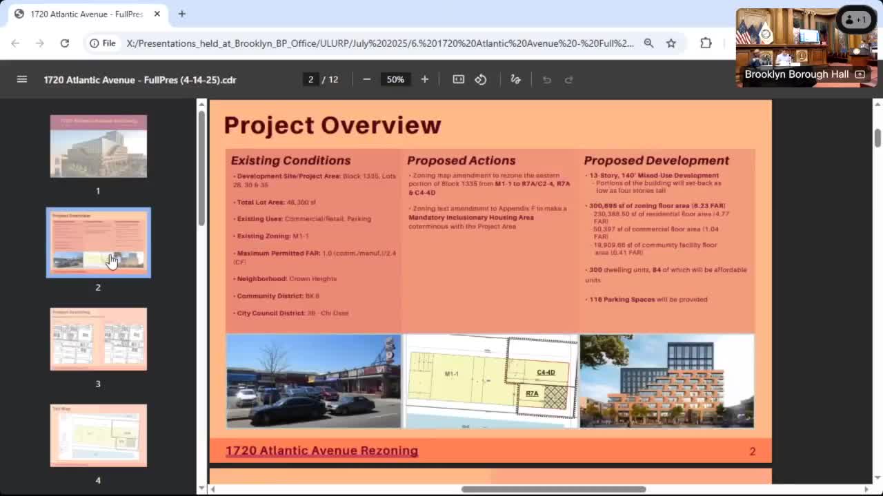 Developer proposes large mixed-use project at 1720 Atlantic Avenue with 278 units, supermarket potential