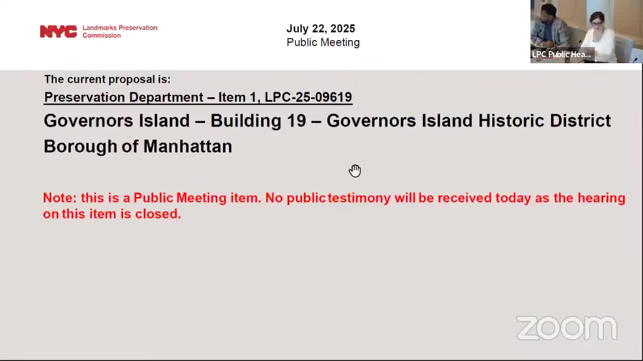 LPC approves revised accessibility and site changes for Governors Island Building 19