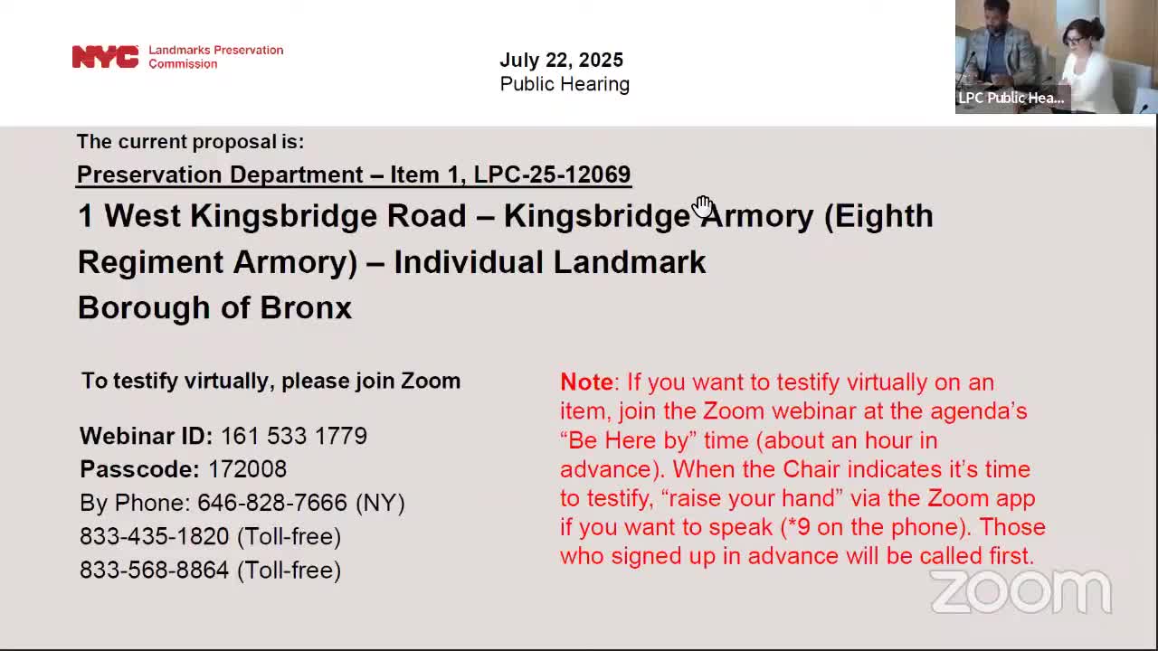 Commission OKs adaptive-reuse plan for Kingsbridge Armory, with conditions on storefront and new housing details