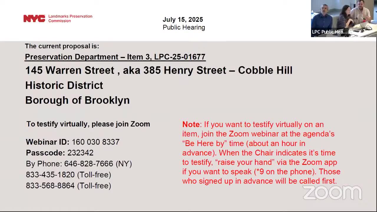 Cobble Hill property owner cleared to install small iron area‑way fence and paving