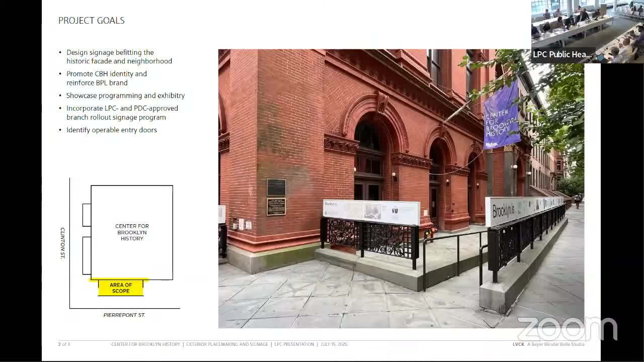 Commission approves new signage plan for the Center for Brooklyn History with conditions on attachment and materials