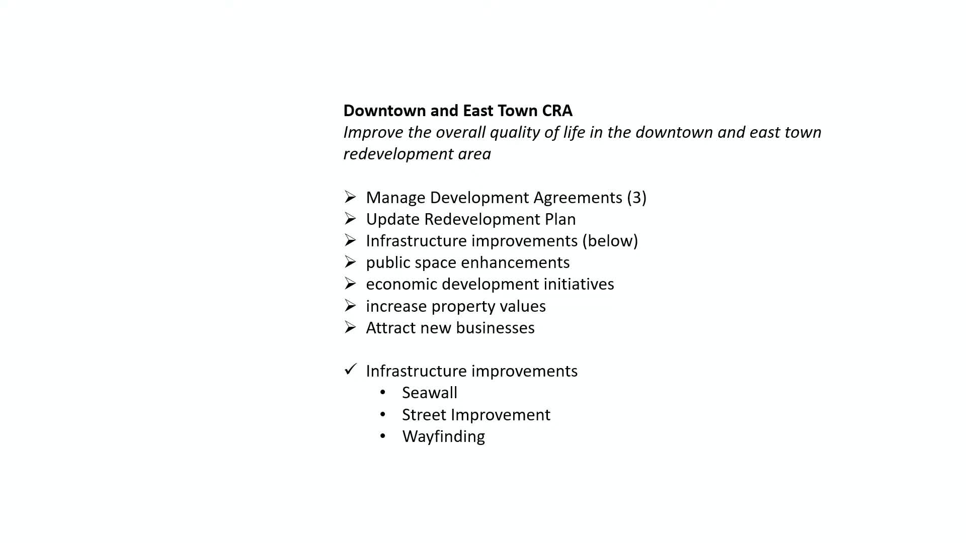 City highlights water and wastewater projects as downtown redevelopment planning continues