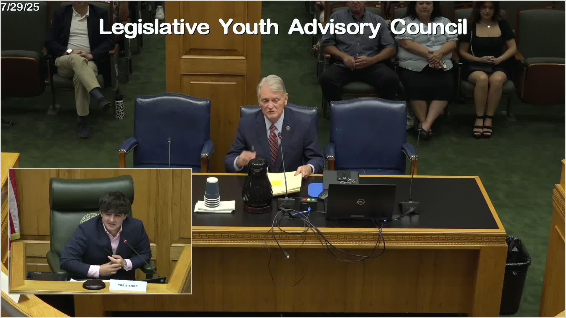 Louisiana Youth Council Members Present New School Safety Task Force Resolution