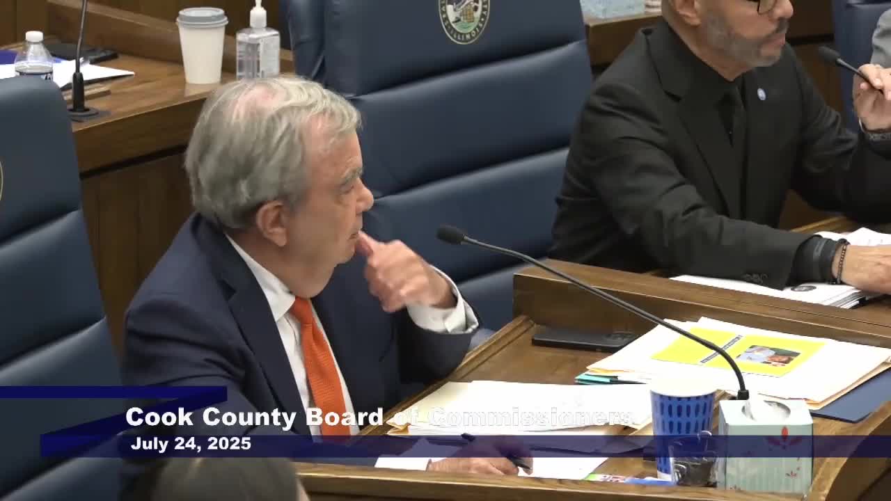 Cook County Board approves wide-ranging consent items, transfers and contracts; remote participation motion passes
