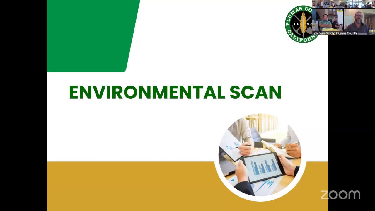 Environmental scan at county workshop: aging population, seasonal housing and wildfire risks highlighted