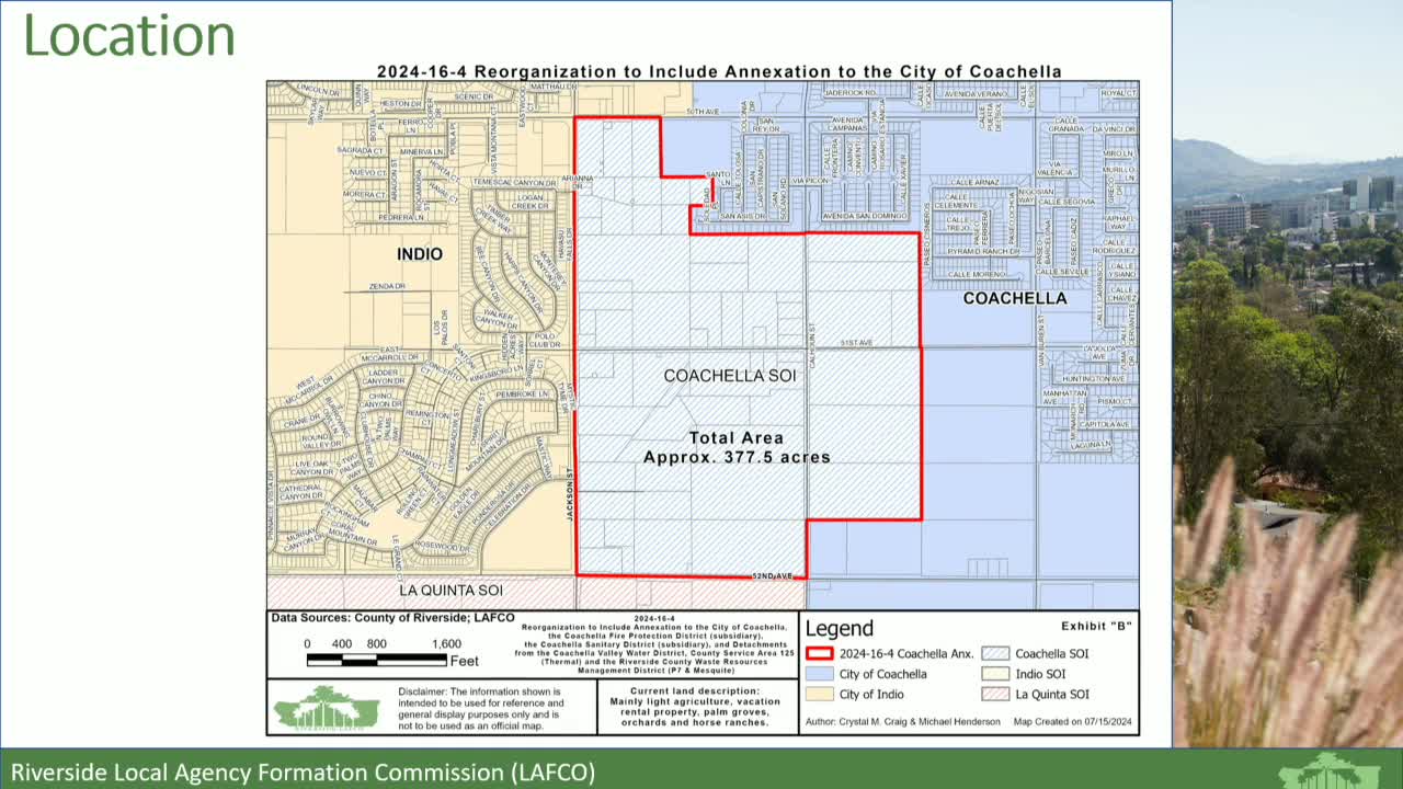 LAFCO clears 377-acre P7 annexation to City of Coachella after city agrees to succeed Williamson Act contracts