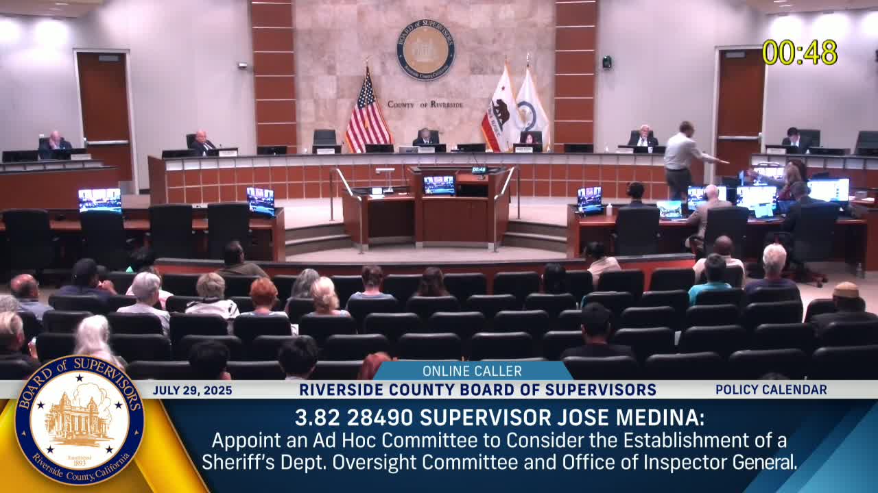 Community Leaders Demand Riverside County Sheriff Oversight Committee Amid Jail Deaths