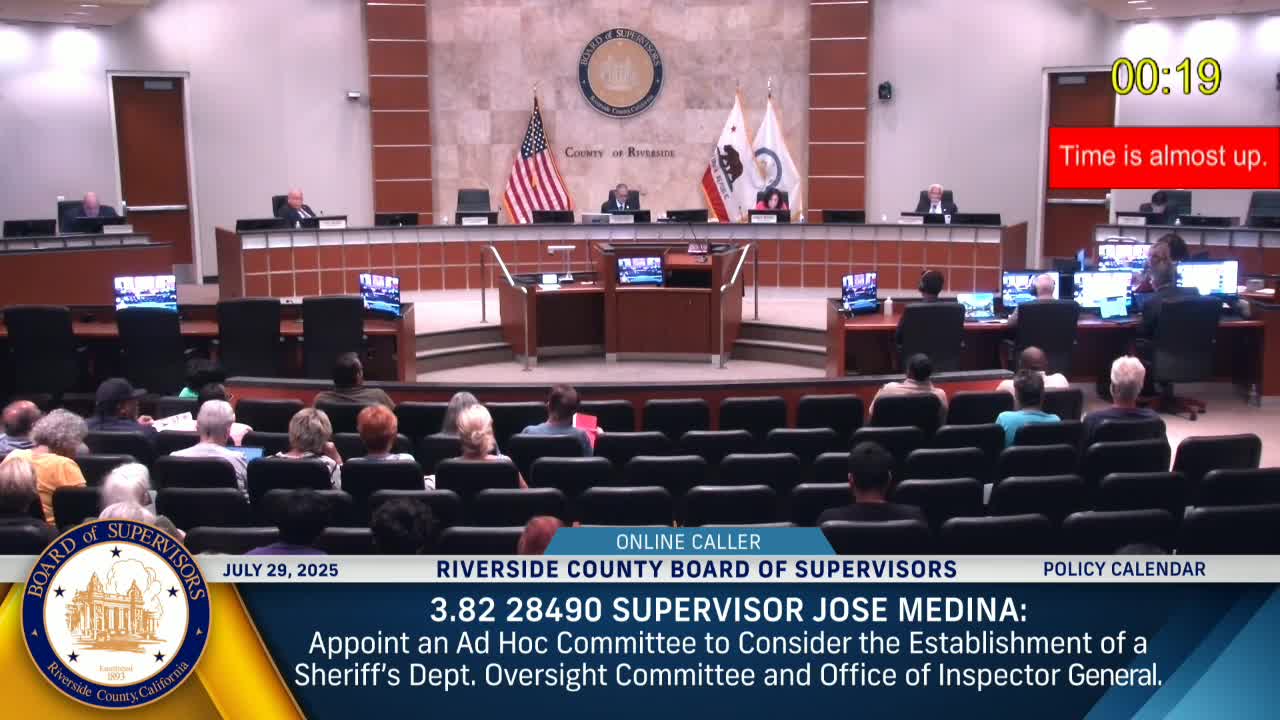Banning Youth Council Advocates for Civilian Oversight of County Jails