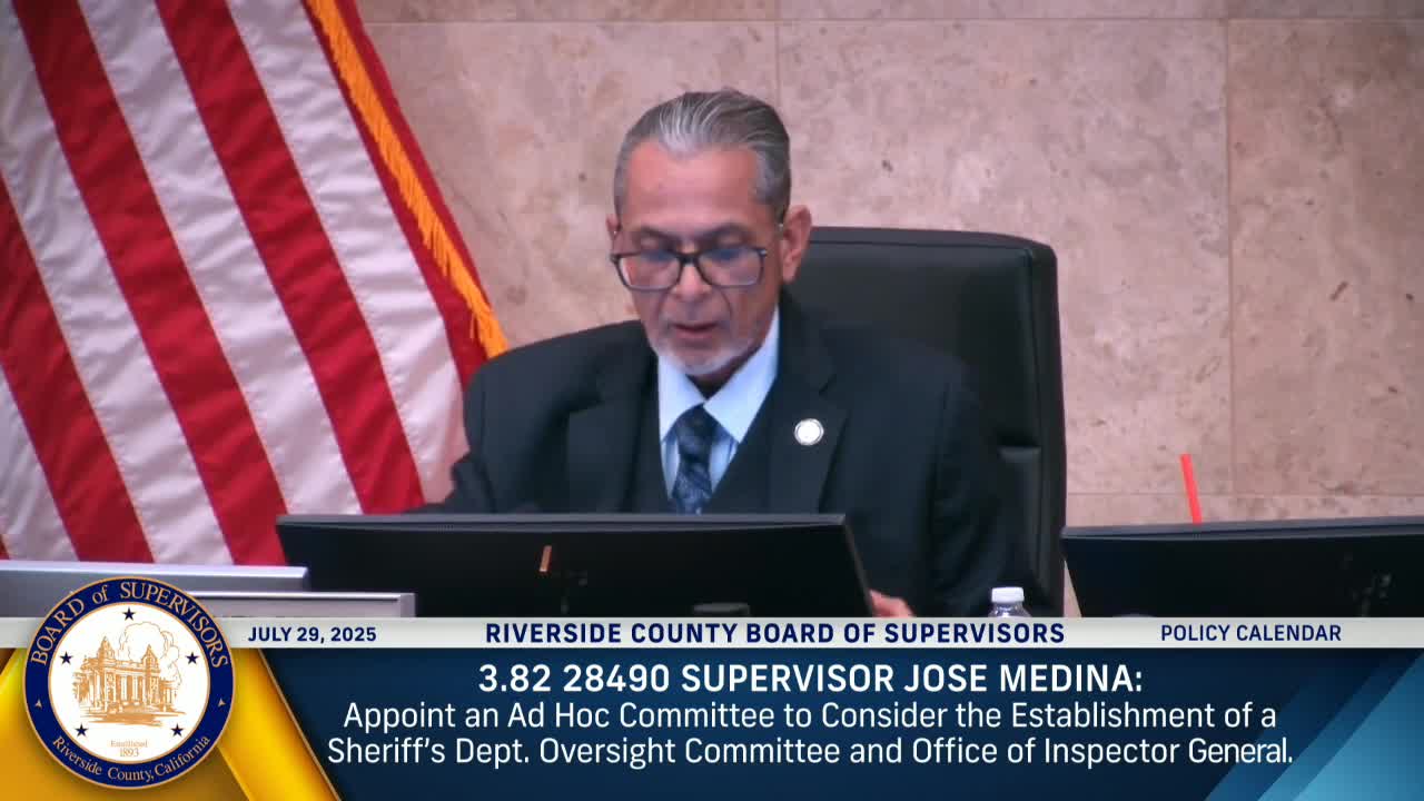 Riverside County Supervisors Debate Community Engagement for Proposed Advisory Council