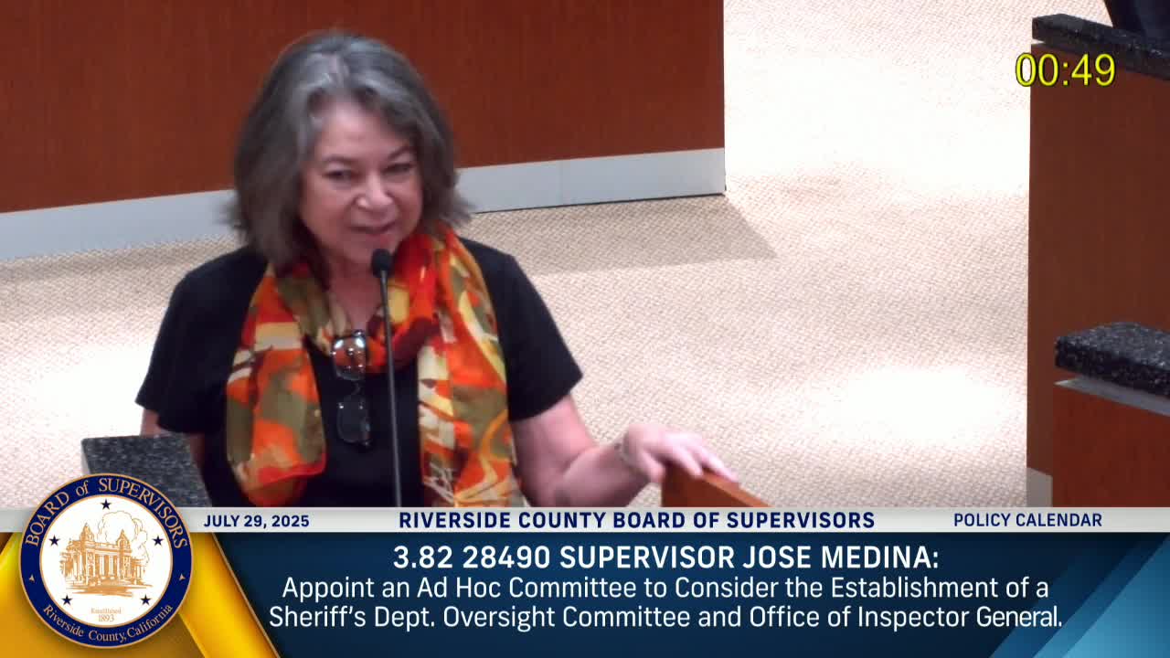 Riverside County Board Considers Sheriff Oversight Amid Community Calls for Accountability