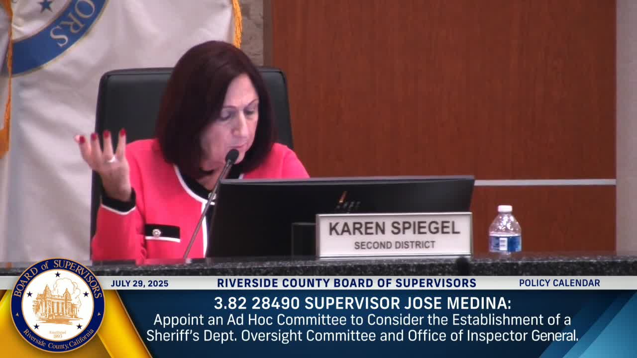 Sheriff Brown Addresses Political Influence on Riverside County Law Enforcement