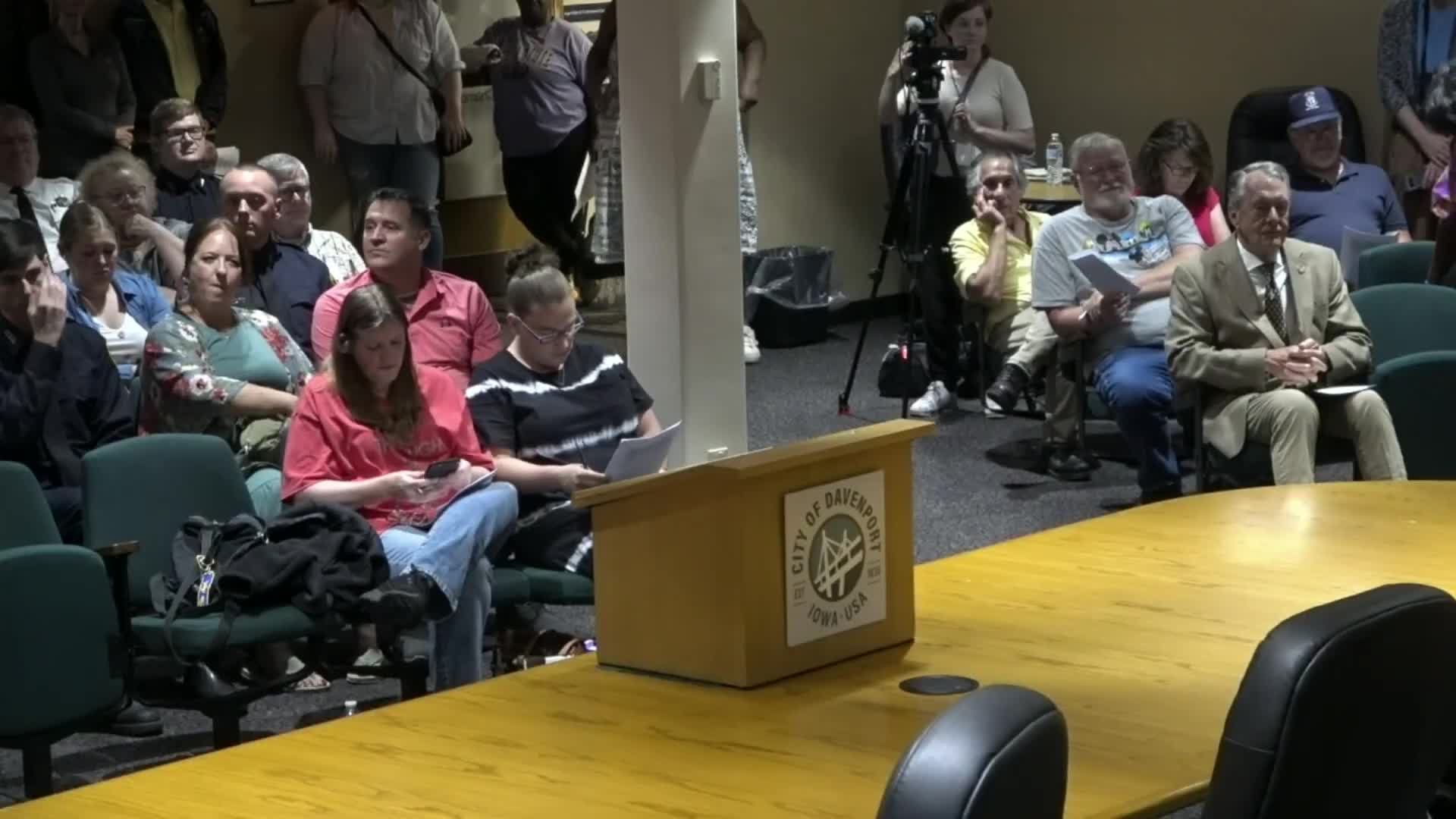 Davenport Fire Chief Carlson Swears In Nine New Firefighters During Ceremony