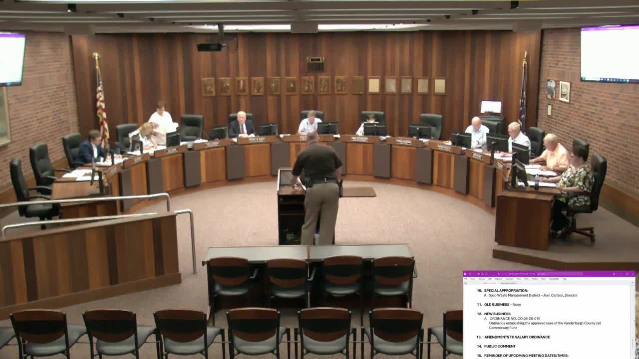 Council adopts ordinance defining approved uses for sheriff’s jail commissary fund