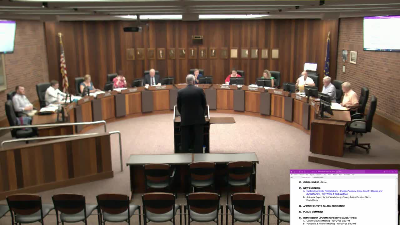 Explore Evansville presents Millersburg cross-country study and 5-year Burdette Park master plan