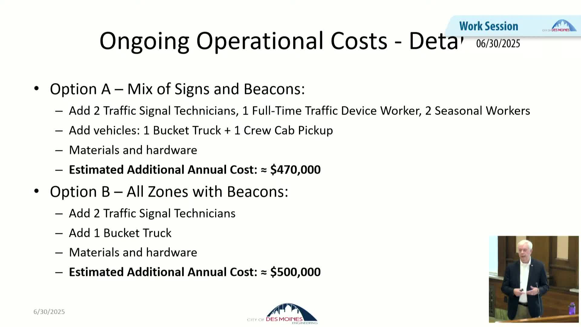 Des Moines staff propose citywide speed-management study, offer two school-zone options
