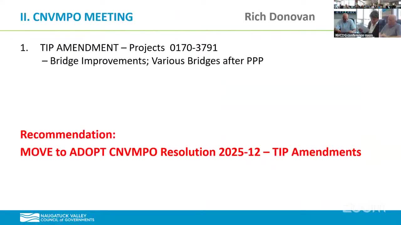 Naugatuck Valley COG adopts summer TIP amendment to fund bridge work on I-84 in Waterbury