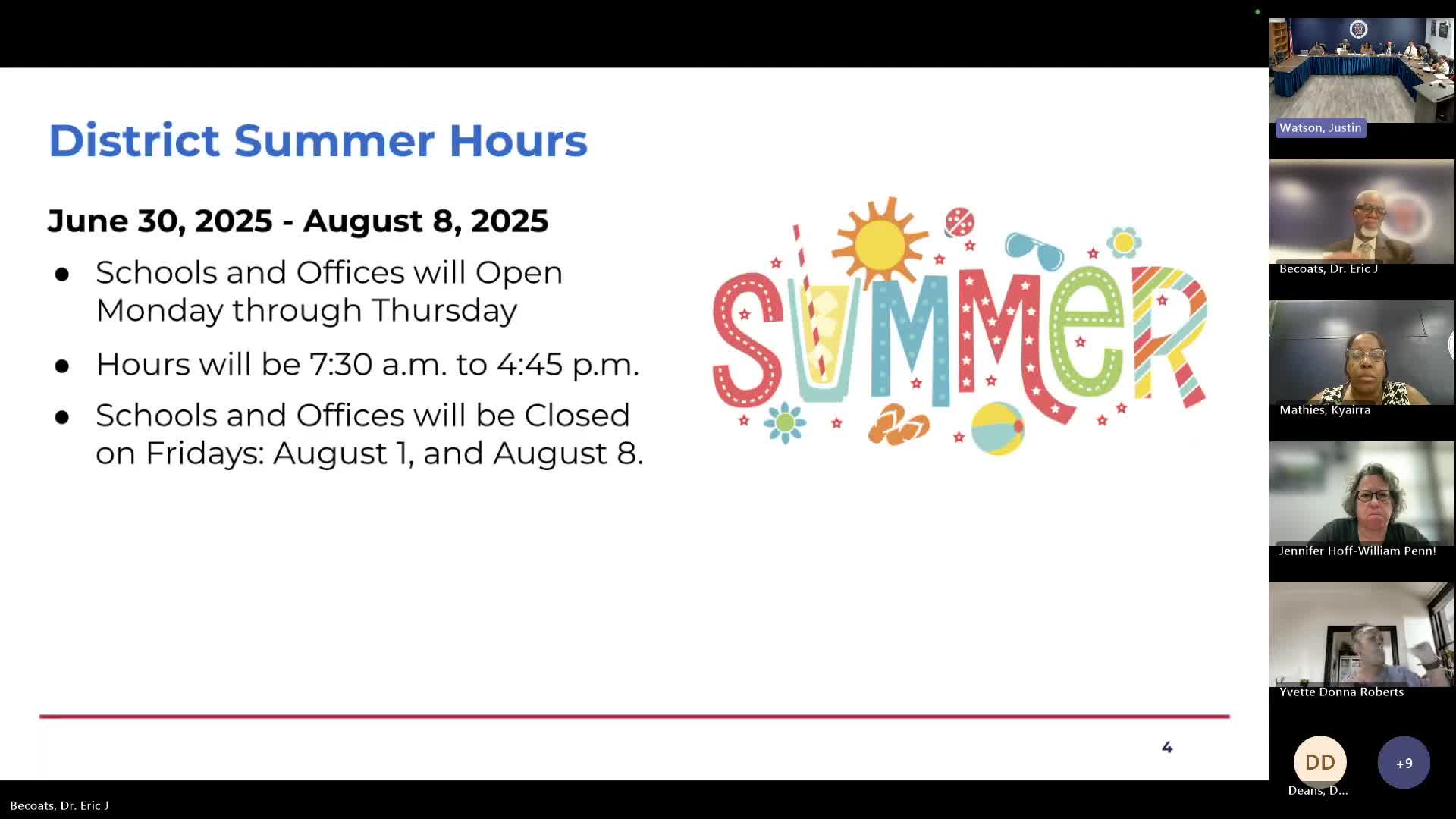 School District Announces Summer Hours and Registration Reminders for Upcoming Year