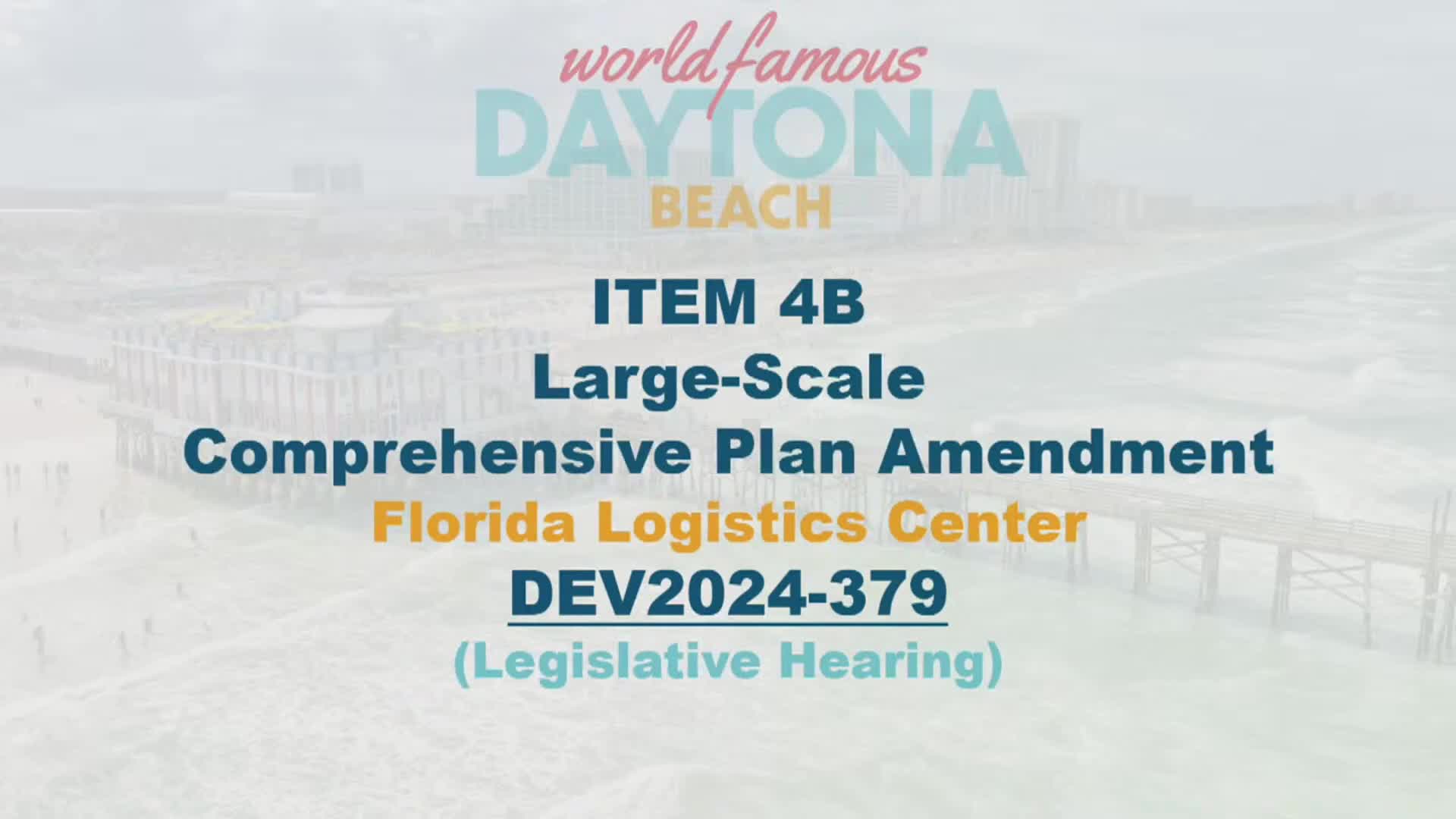 Planning board recommends comp‑plan change and rezoning for 276‑acre "Florida Logistics Center," with caps on trips and intensity