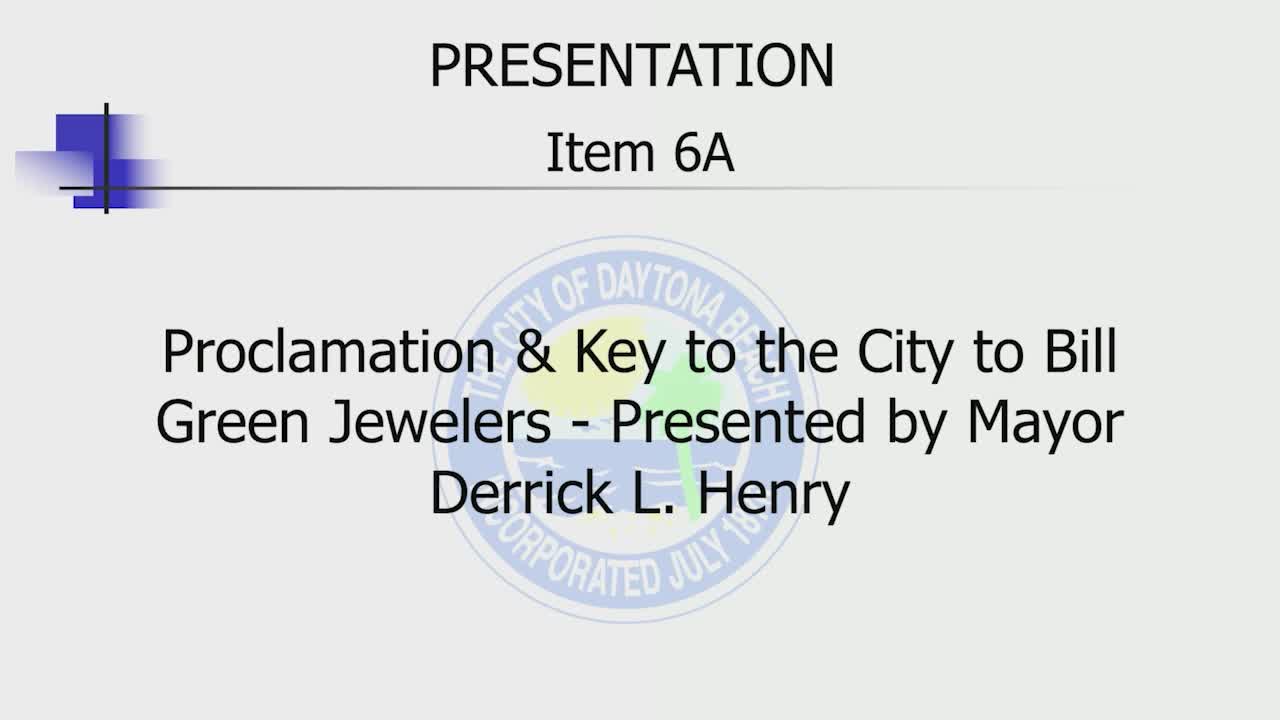 Mayor Henry proclaims March 17 to 21 as Government Finance Professionals Week in Daytona Beach