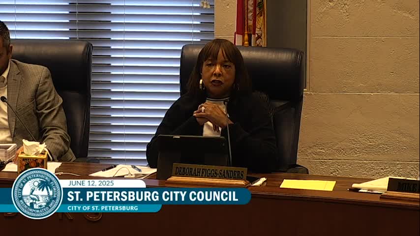Renee Edwards presents Saturday Shops initiative to St. Petersburg City Council