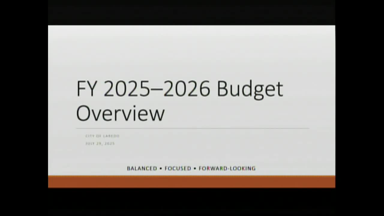 Laredo City Council Unveils $1B Consolidated Budget Focused on Infrastructure and Public Safety