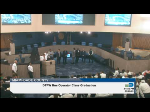 Miami Dade County Celebrates Graduation of Bus Class 32025 and Professional Pledge