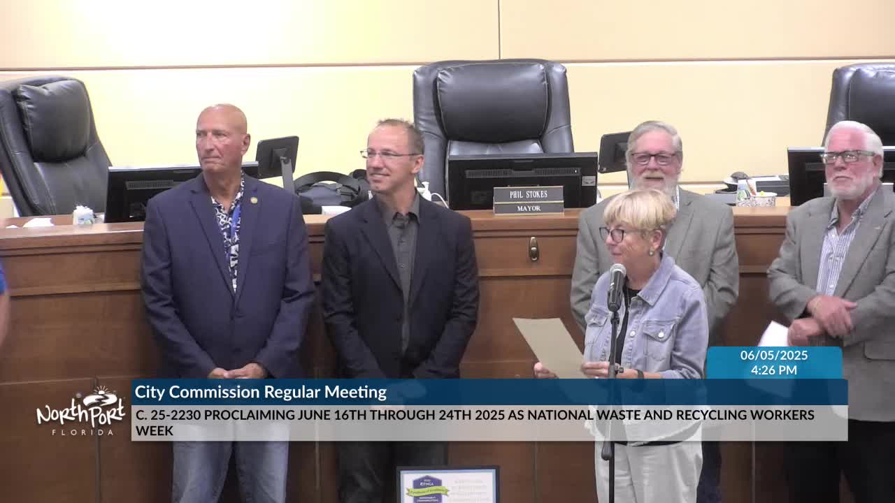 Northport Declares National Waste and Recycling Workers Week to Honor Sanitation Employees