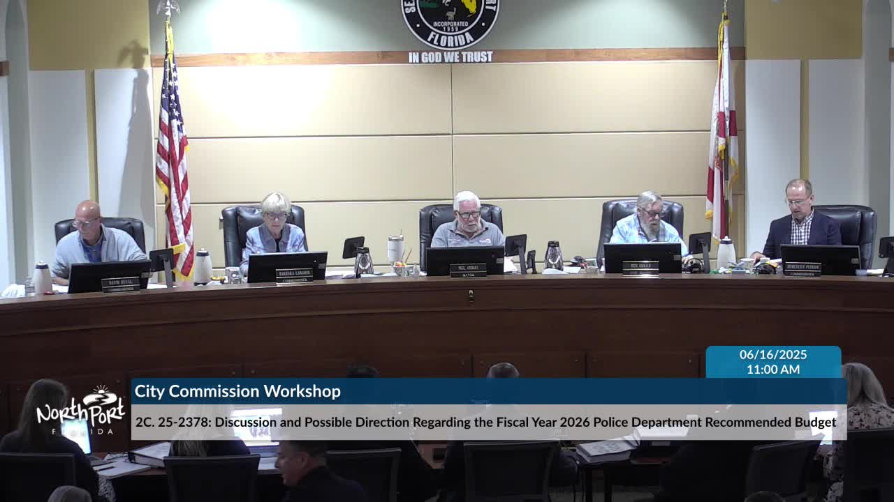 Northport City Manager presents fiscal year 26 budget for police department staffing needs