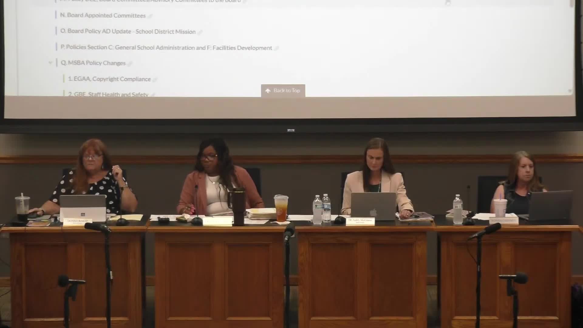 Board revises committee policy to allow ad hoc committees and approves community appointments