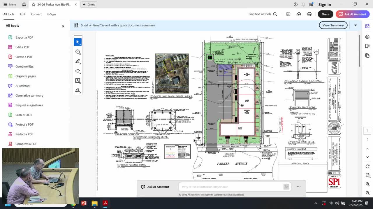 Board approves six‑unit Parker Avenue building, requires consultant meeting to enhance street facade