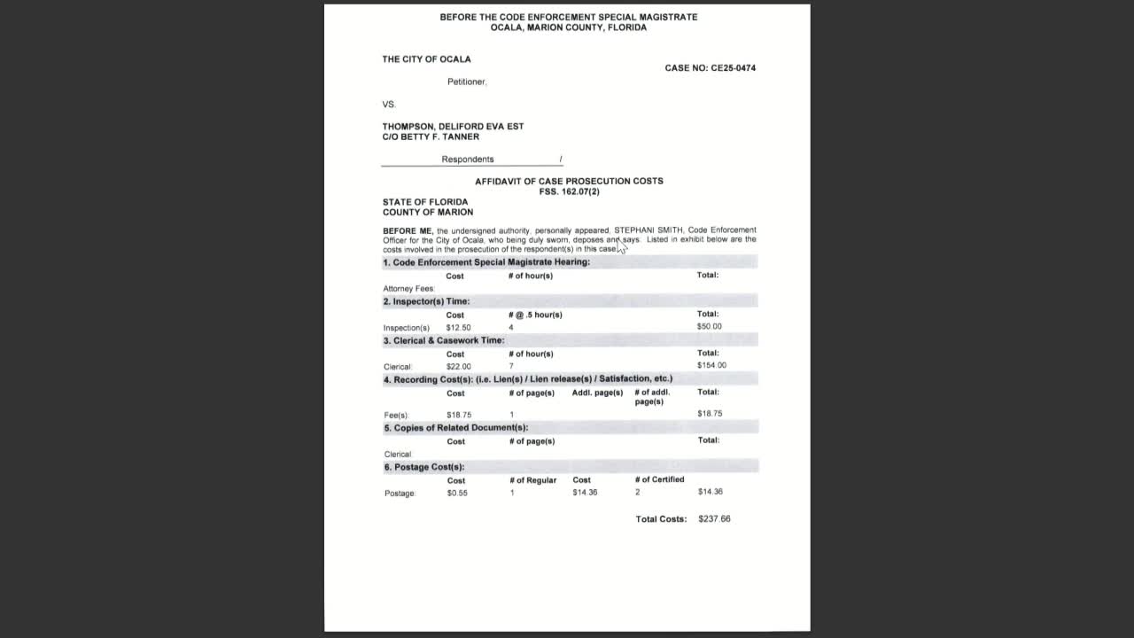 City Of Ocala Adopts Compliance Orders, Fines for Multiple Property Violations