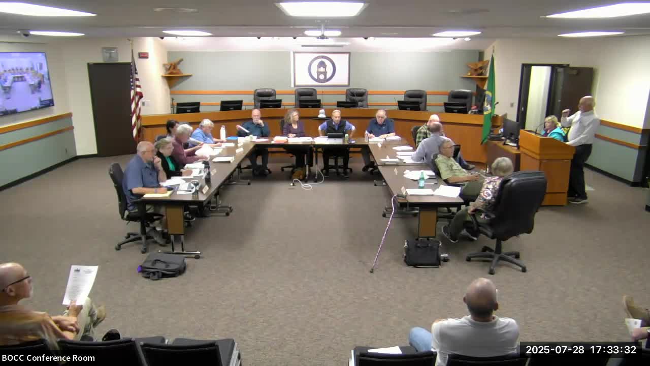 Clallam County charter commission deadlocks on water resource specialist amendment; directs committee to draft recommendation