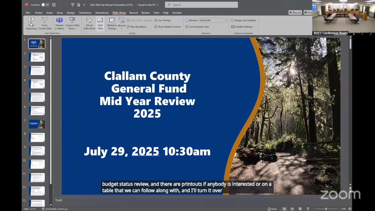 County CFO: midyear review shows higher reserves now but one-time grants and timing skew outlook for 2025