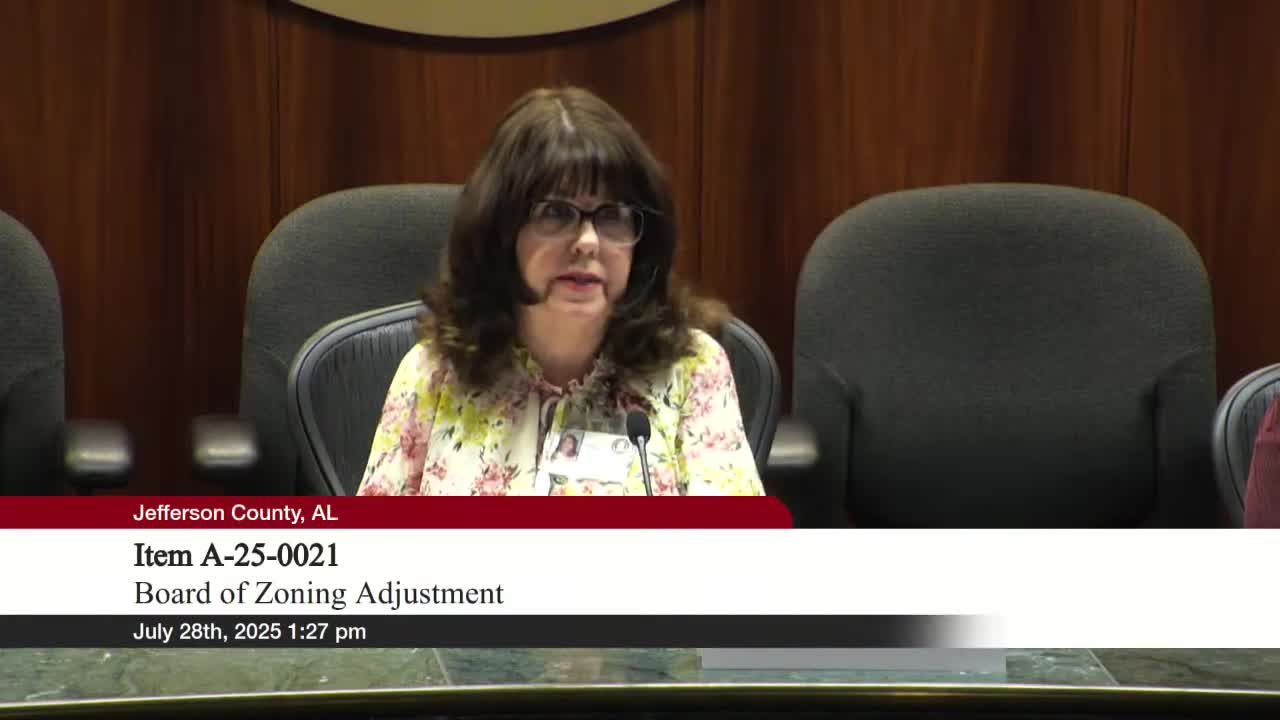 Board approves Moseley variance for 10-foot side setback on 1.39-acre A-1 lot