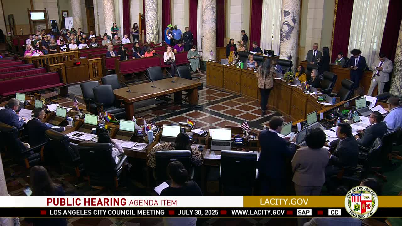 Los Angeles City Council Faces Disruption During Public Comment Session