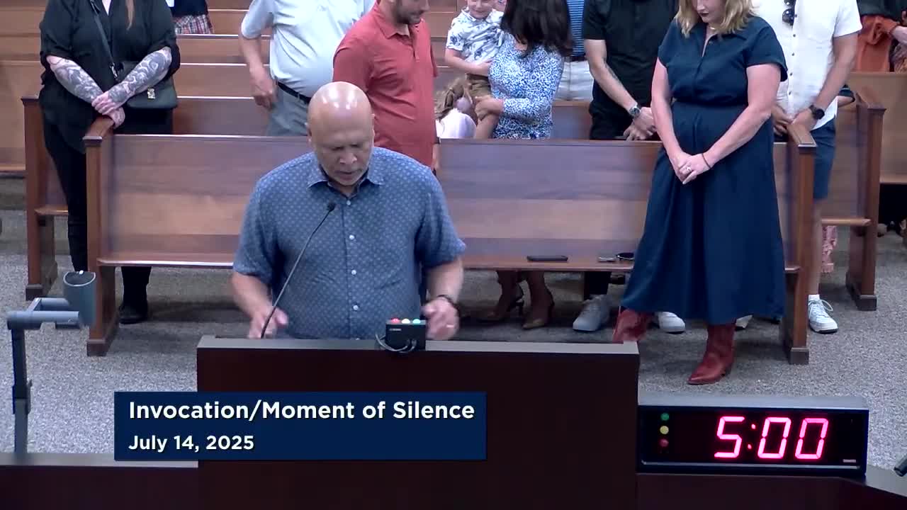 Fellowship Bible Church Pastor Prays for Roswell City Council and Community Safety