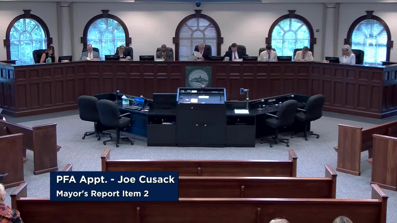 Council Approves Joe Cusack's Appointment to Public Facilities Authority