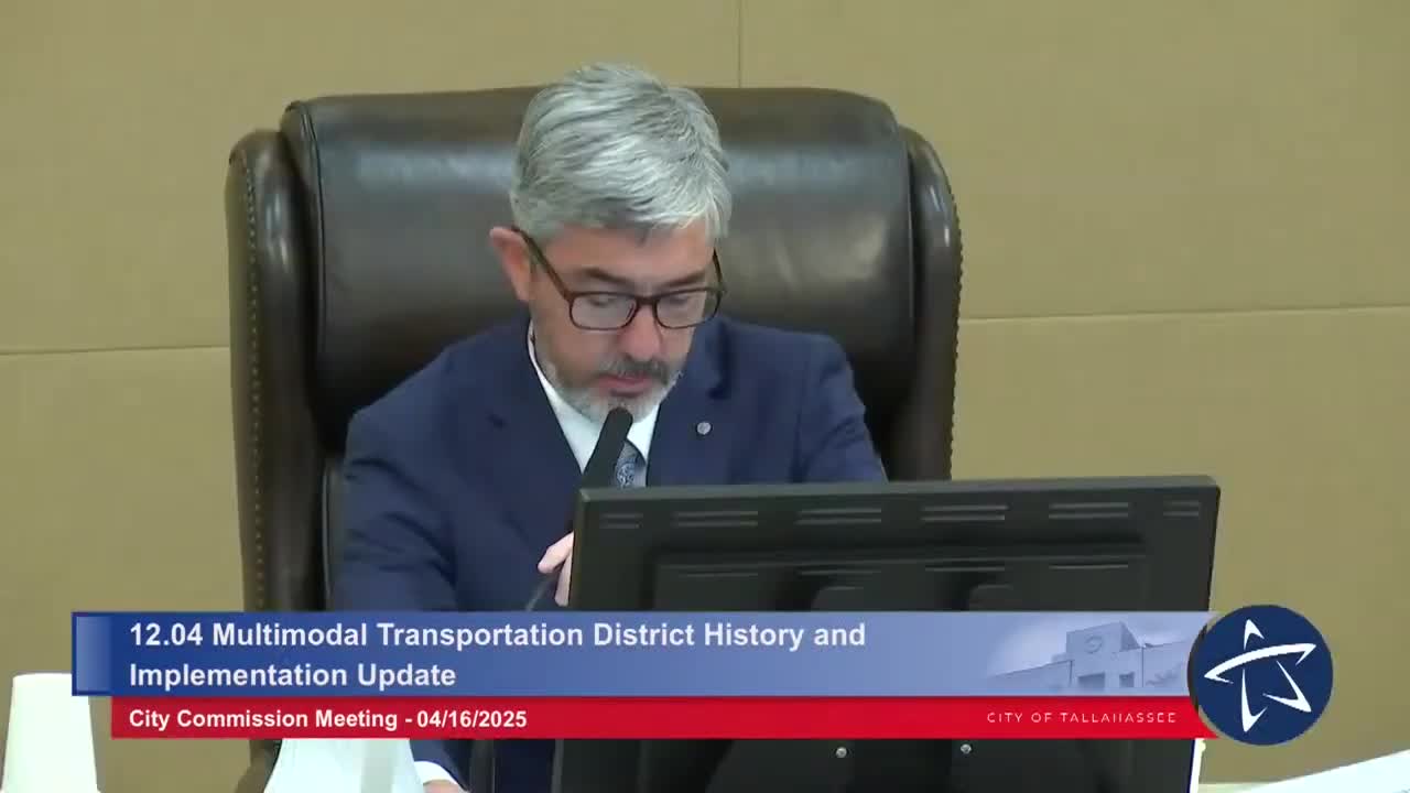 Tallahassee City Commission Reviews Progress on Multimodal Transportation District Plan