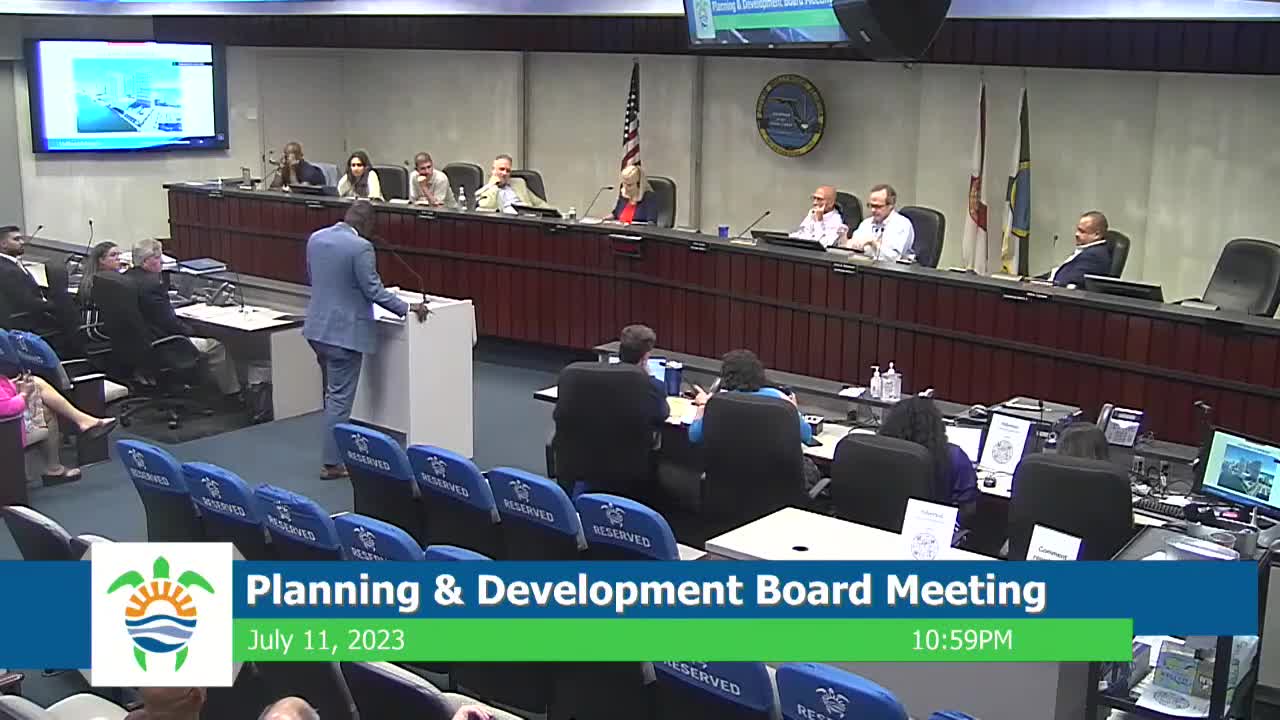 Pedro Chasson addresses site plan hearing amid community concerns in Hallandale Beach