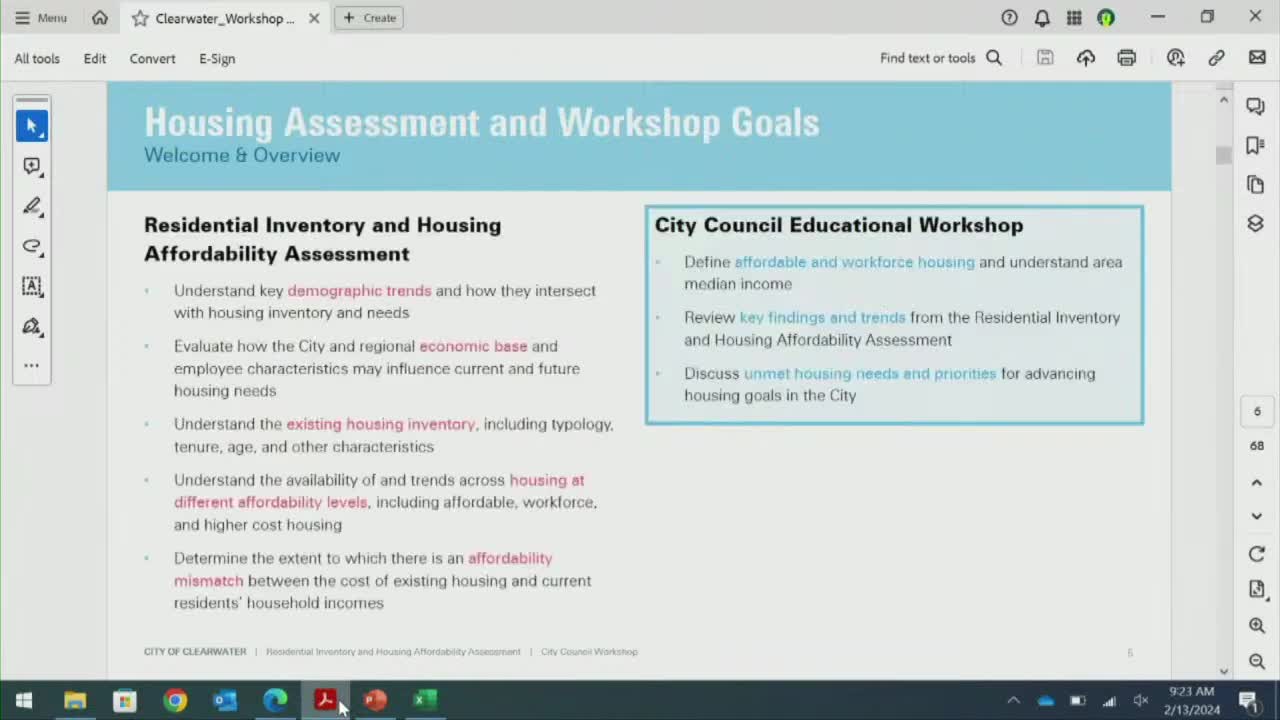 Clearwater Workshop Reveals Significant Housing Affordability Mismatch for Residents